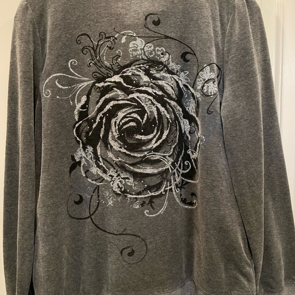 French laundry, velour sweatshirt, size medium - Picture 2 of 8